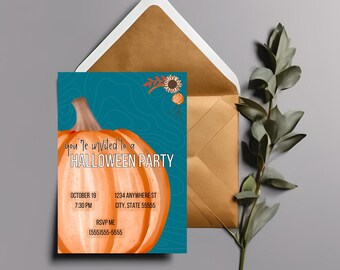 Halloween Party Invitation Template Fall Festive
