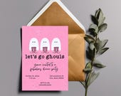 Let's Go Ghouls Dinner Party Girls Night Invitation Template