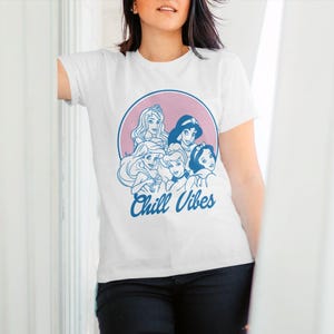 Prinsessans trupp SVG | Retro chill vibbar PNG | 90-tals estetisk tröjdesign | Vaporwave prinsessa digital fil | Temapark gruppresa fil bild 8
