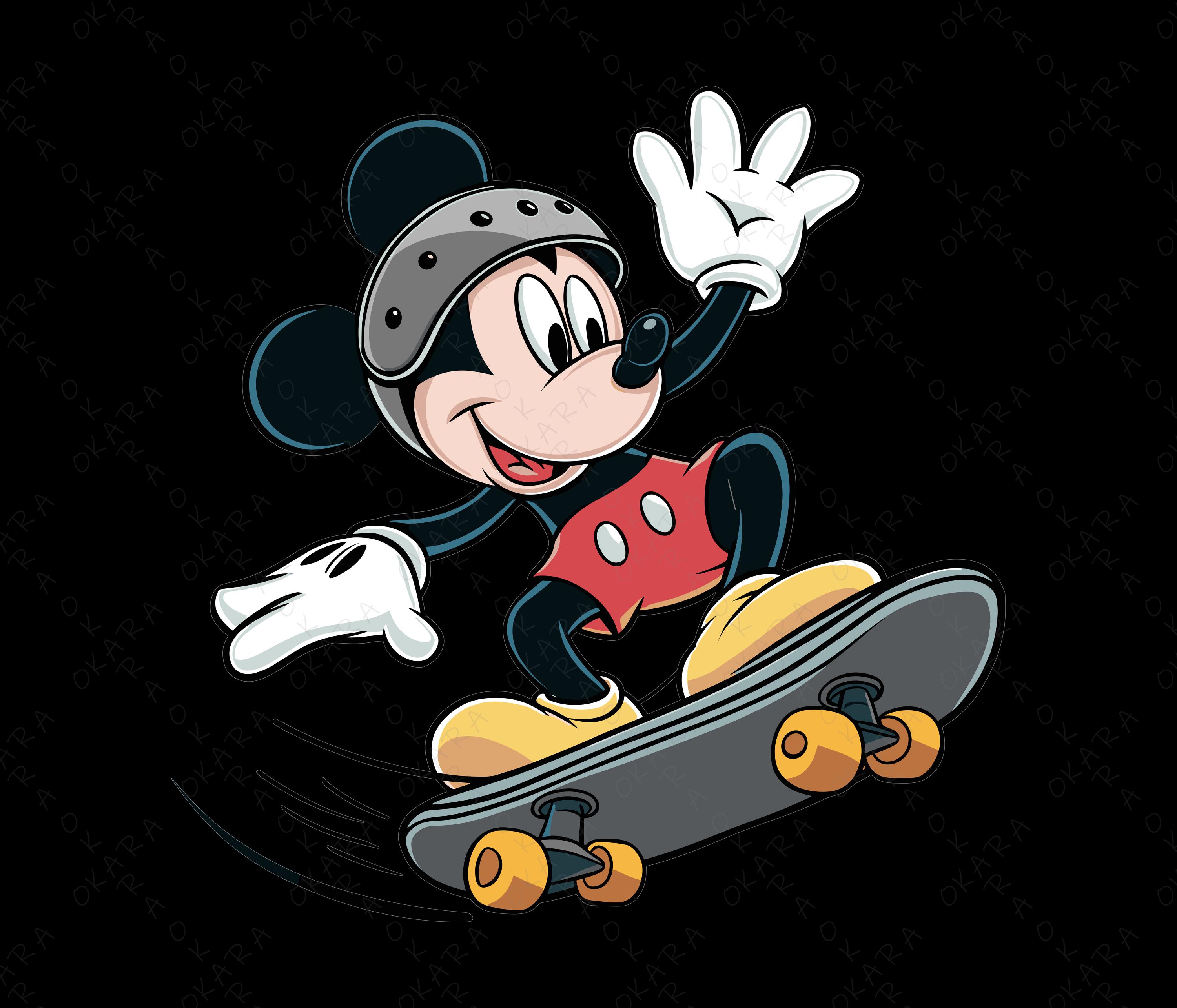 Mickey Mouse Skateboarding SVG - Skater Boy Mickey PNG - Disney 
