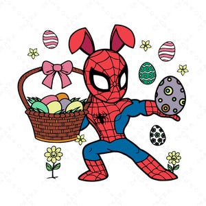Conception de Pâques Spiderman pour chemise - mug - sac fourre-tout - gobelet, Pâques Svg, Pâques Png, Spiderman Svg, Spiderman Png, Spiderman Pâques Svg