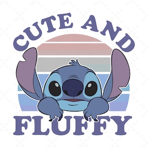 Stich süßes und flauschiges Design für Shirt - Tasse - Tumbler - Tragetasche, Stitch svg, Stich png, süß und flauschig svg, Disney svg, Disney png