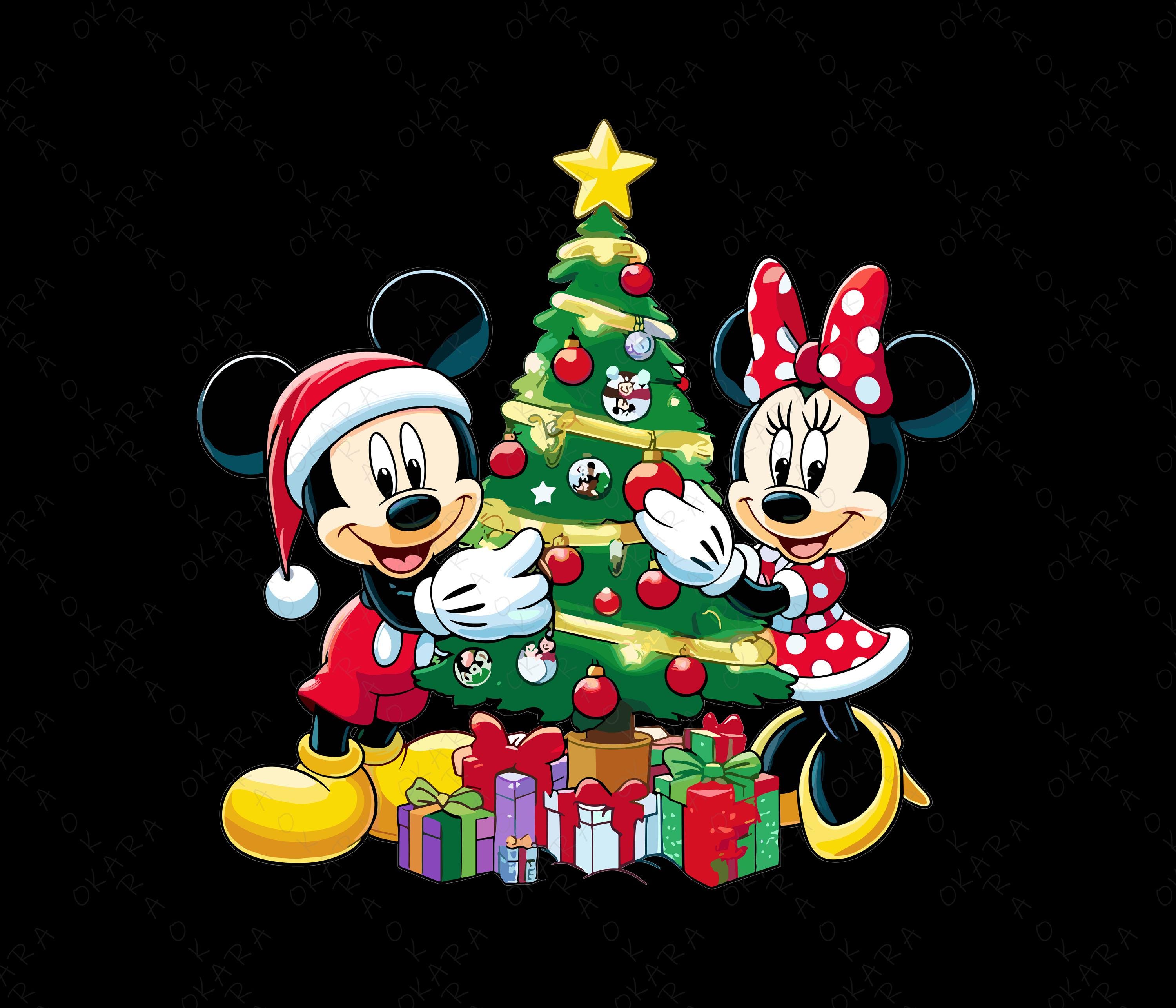 ディズニー クリスマス SVG、ミッキーとミニーマウスのクリスマス