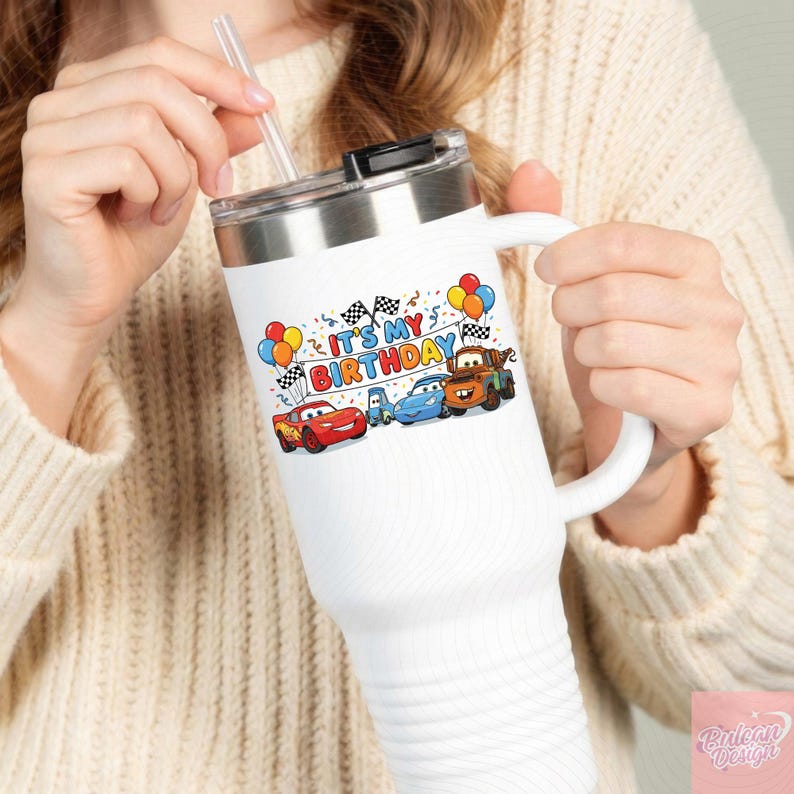 Matching Family Cars Birthday Shirts | It's My Birthday & Crew Digital Download | DIY Lightning McQueen T-Shirt Transfer | Instant Print image 4