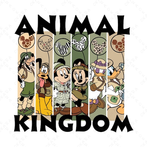 Animal Kingdom Safari SVG - Mickey and Friends Family Vacation
