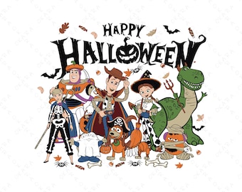Toy Story Halloween SVG - Disney Characters Trick or Treat PNG - Kids Spooky Shirt Design - Fall Family Vacation Digital File