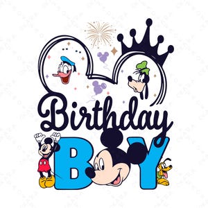 Mickey Mouse Birthday Boy Design for Shirt - Birthday Cake - Tumbler - Mug, Disney Mickey Mouse Birthday Boy, Mickey Mouse Svg, Disney Svg