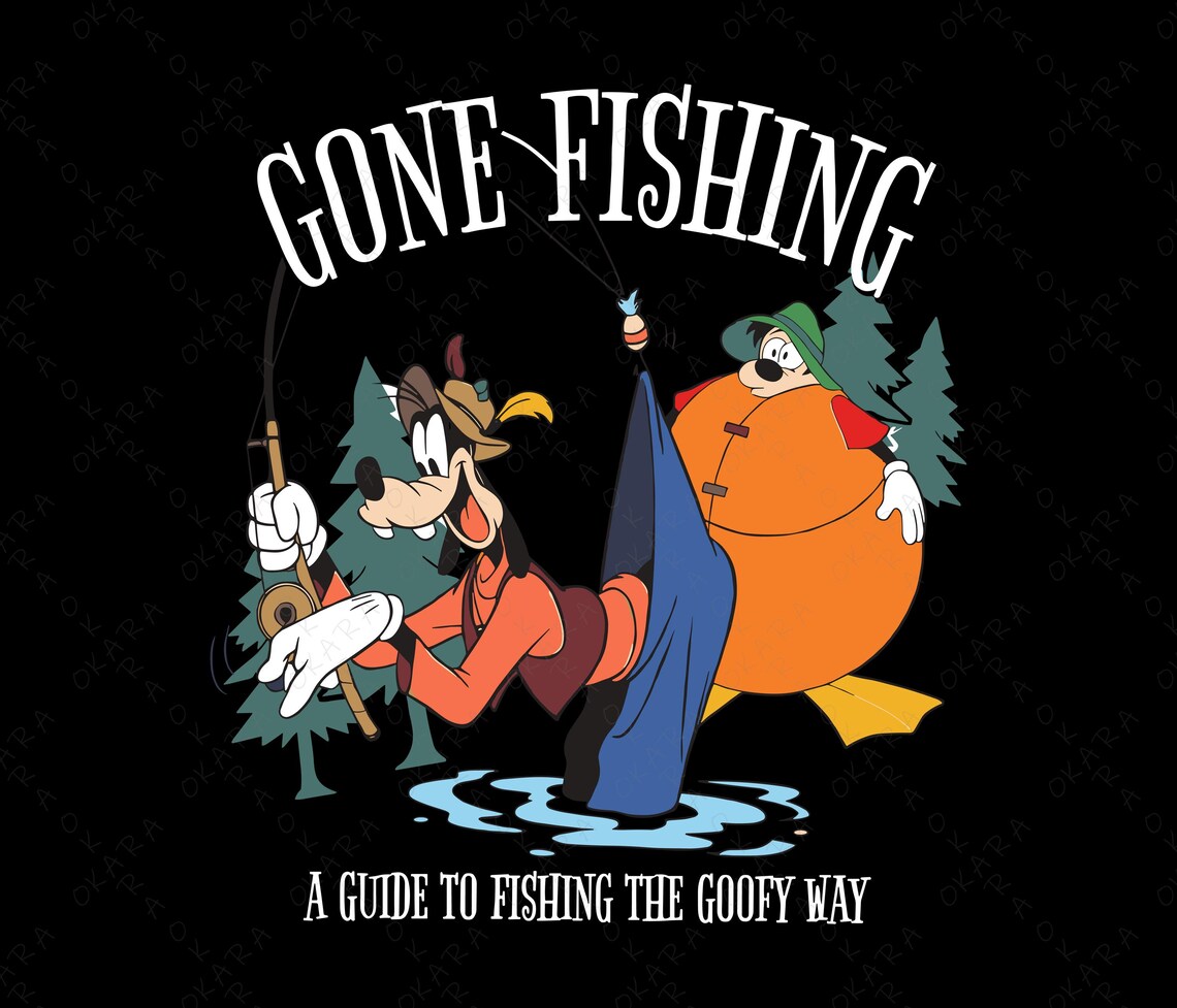 Goofey Fish Gone Fishing SVG - Goofy and Max PNG - A Goofy Movie Cut File - Funny ...