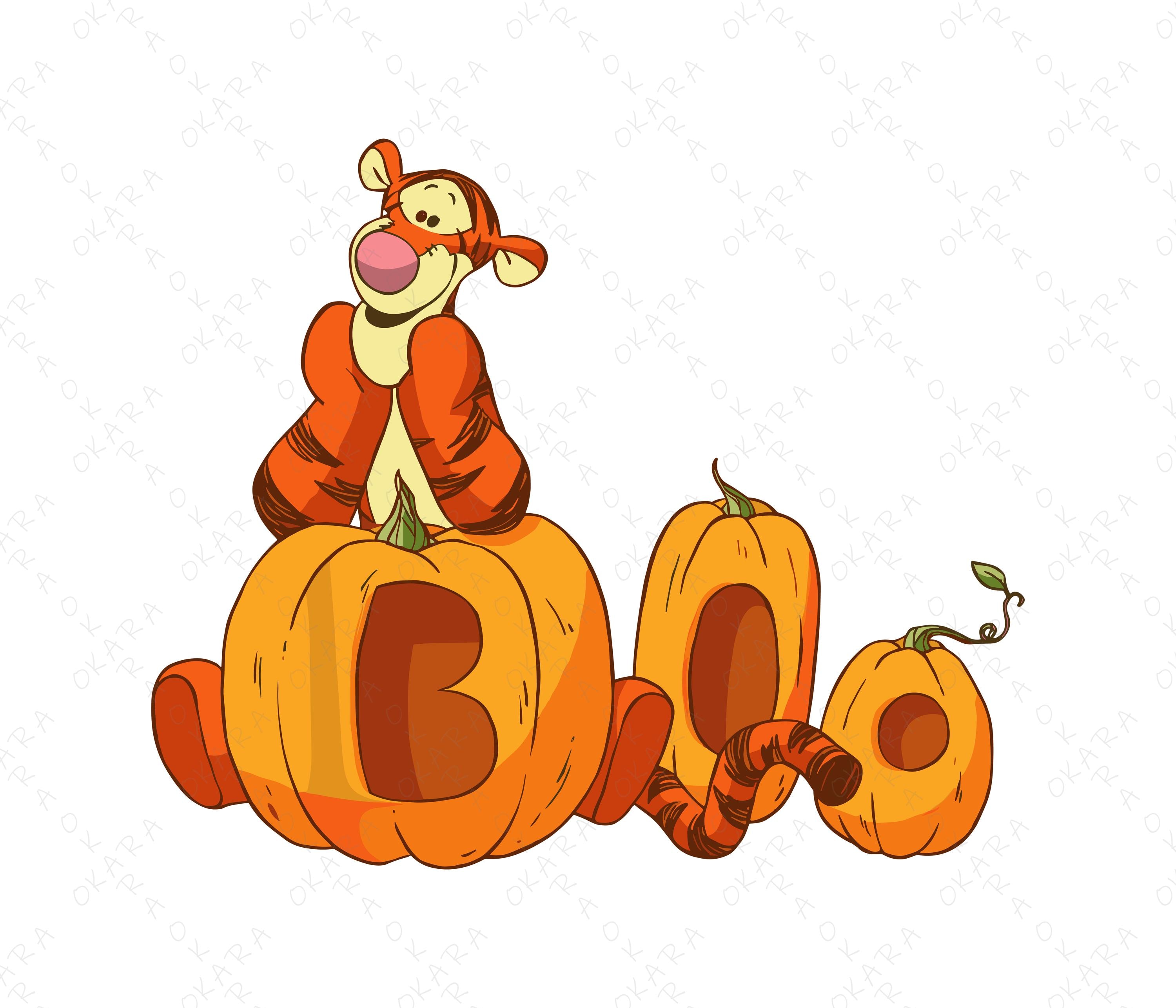 ティガー ハロウィン SVG | くまのプーさん ブー パンプキン PNG
