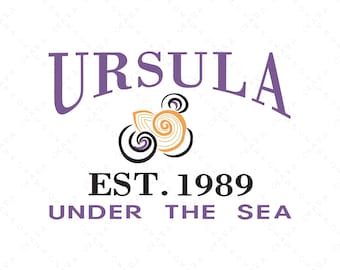Ursula SVG - Sea Witch PNG - Est 1989 Under The Sea - Little Mermaid Villain Shirt File - Halloween Cricut - Magic Shell Sublimation