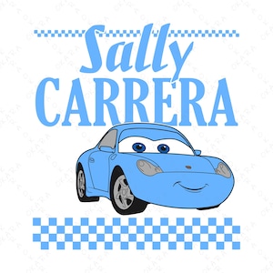 Sally Carrera Svg Png | Cars Movie Vector Clipart | Cute Blue Porsche 911 | Radiator Springs Character | Layered Cut File for Cricut