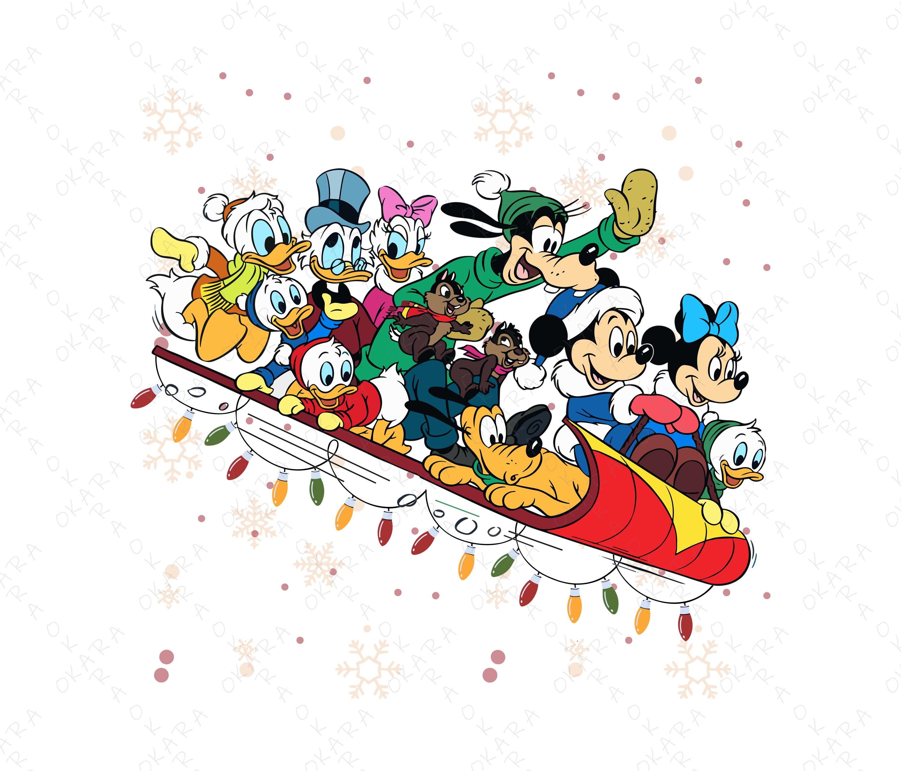 ディズニー クリスマス そり SVG - ミッキー ミニー スクワッド PNG