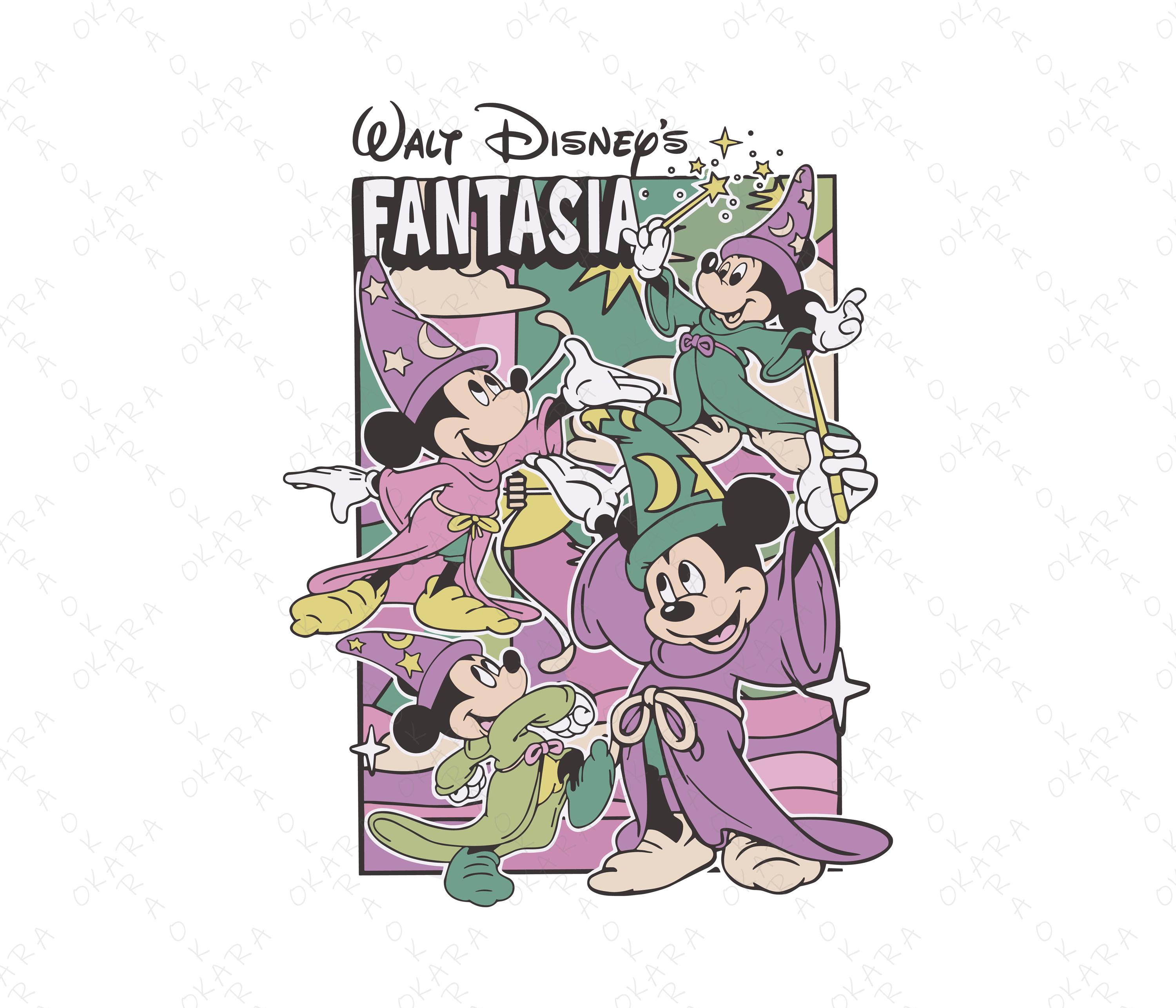 Sorcerer Mickey SVG - Fantasia PNG Digital Download - Wizard Mouse