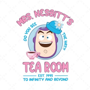 Mrs Nesbitt SVG - Buzz Lightyear Funny PNG | Toy Story Tea Party Design - Theme Park Shirt | 90s Nostalgia Digital Download