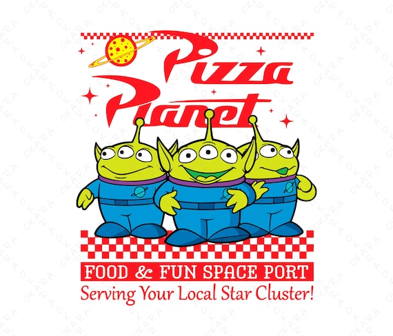 Pizza Planet SVG | Toy Story Alien Clipart | Disney Family Vacation Shirt | Little Green Men PNG | Pixar Retro Cut File for Cricut