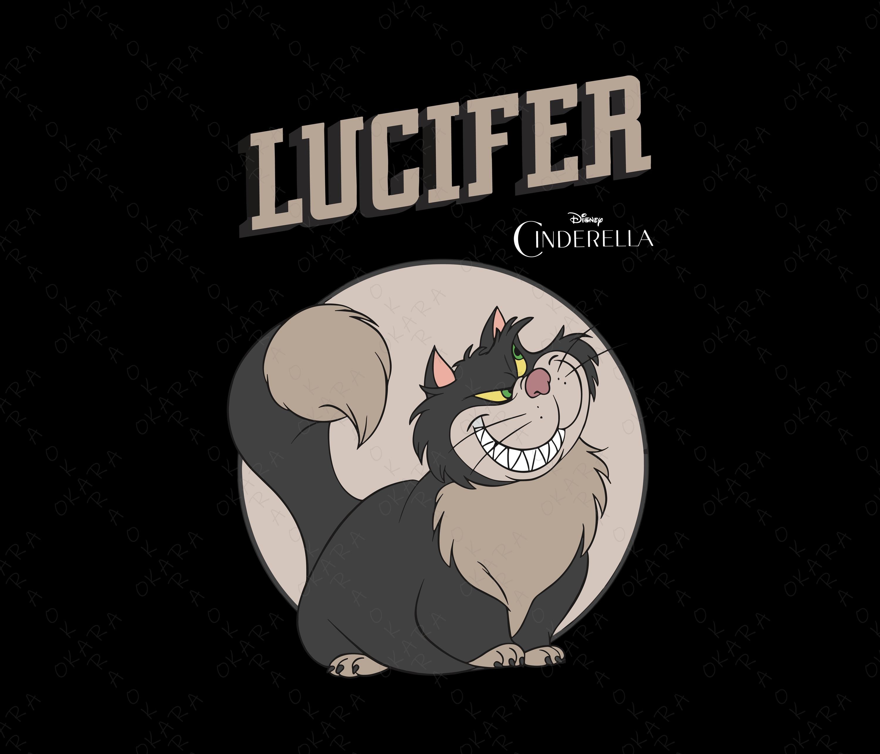 Lucifer Cat SVG - Cinderella Villain Clipart - Cricut Cut File for ...