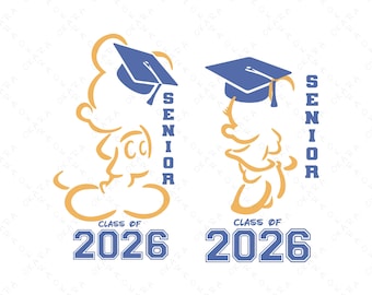 Mickey Minnie Senior SVG - Class of 2026 Graduation PNG - Disney Grad Shirt Design - Cut File for Cricut - Senior Trip 2026