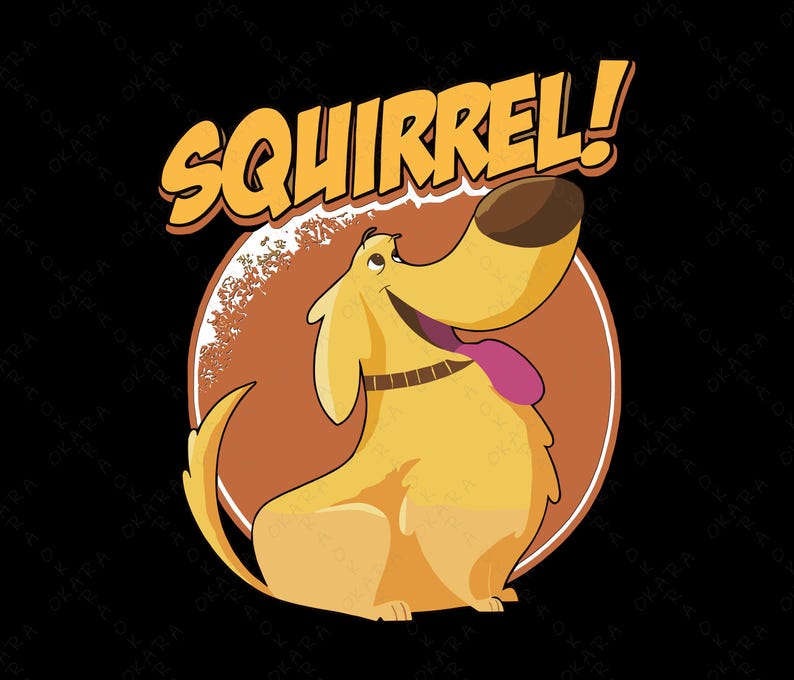 Dug Dog SVG - up Movie Squirrel Quote PNG - Funny Cartoon Dog Cut File ...