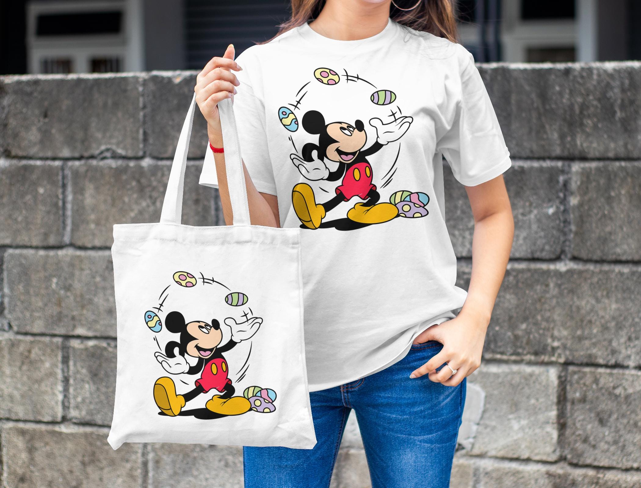Mickey Easter SVG, Disney Juggling Eggs Clipart, Spring Mouse Png for ...