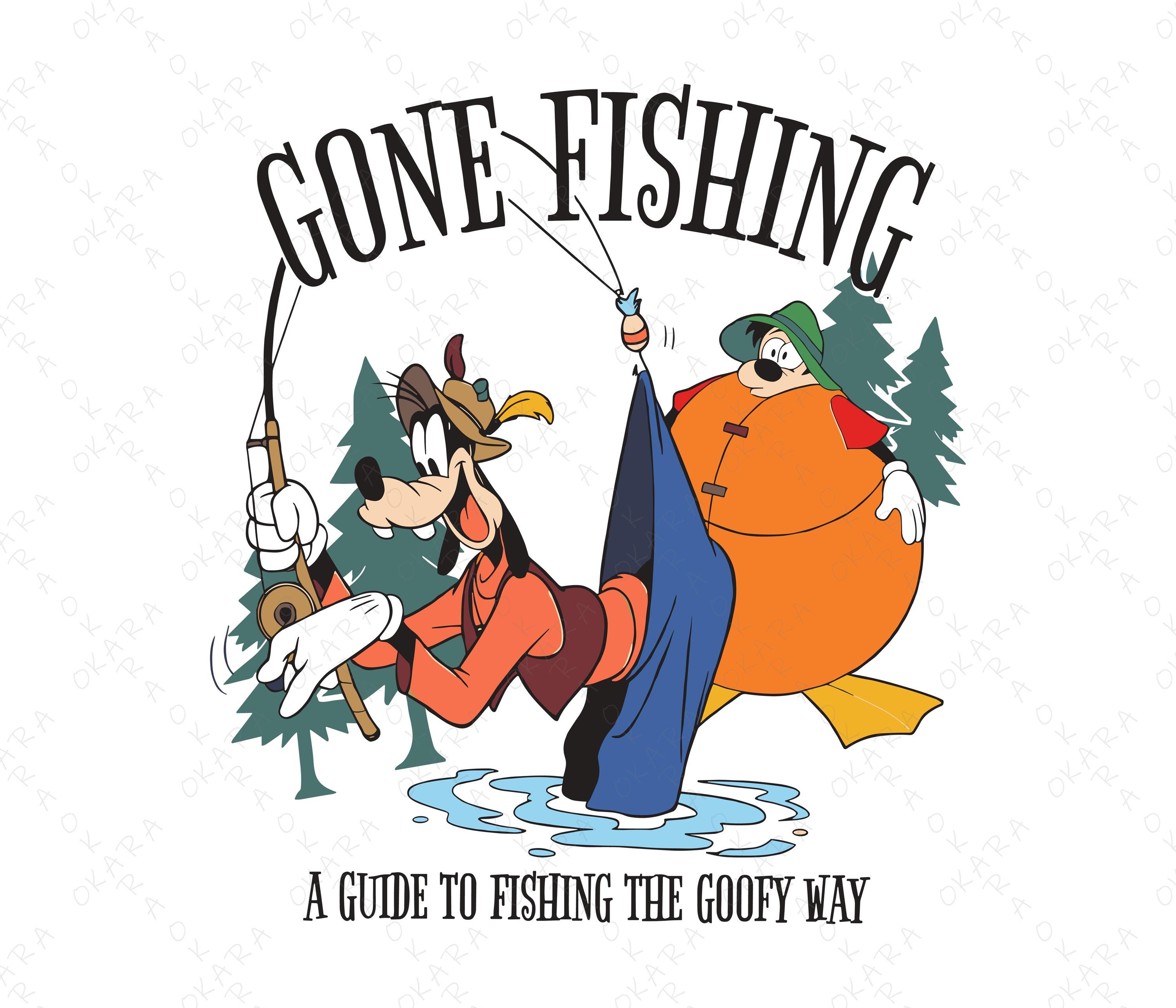 Goofey Fish Gone Fishing SVG - Goofy and Max PNG - A Goofy Movie Cut File - Funny ...