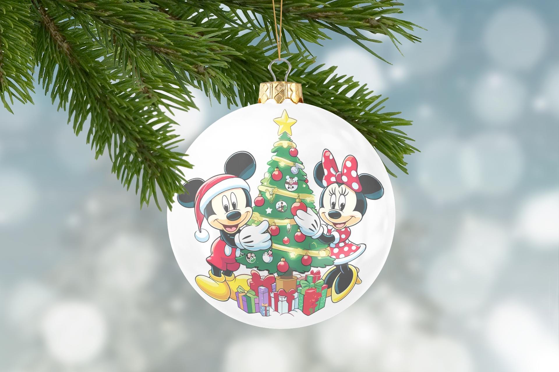 ディズニー クリスマス SVG、ミッキーとミニーマウスのクリスマス