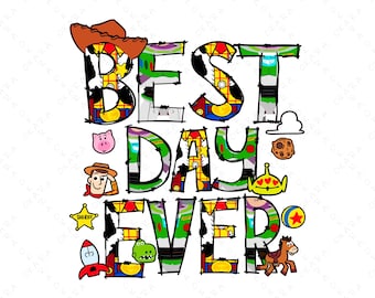 Toy Story Najlepszy Dzień W Życiu Projekt na Koszulkę - Kubek - Kubek - Torba Tote, Toy Story Svg, Najlepszy Dzień W Życiu Svg, Wakacje Rodzinne Svg, Toy Story Png