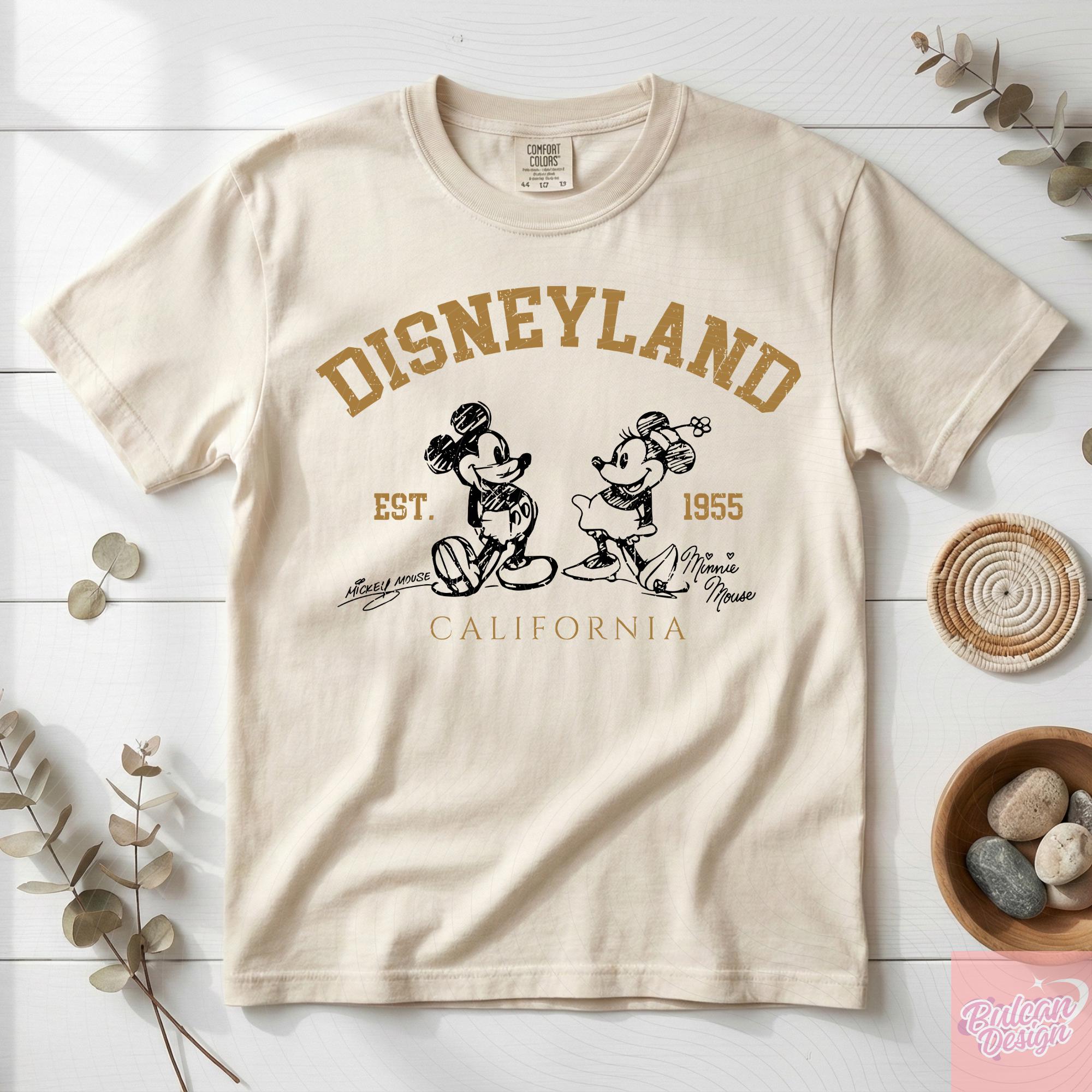 Vintage Disneyland SVG Bundle – Retro Mickey Minnie 1955 Design 