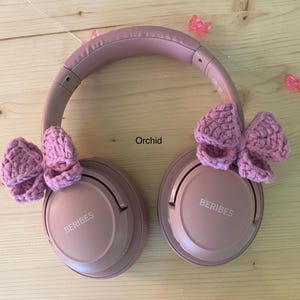 Headphone Accessories Cute Crochet Bows For Headphone Gaming Accessories Set of 2 Coquette Headset Decoration Gift For Gamer image 8