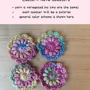 Crochet Car Coasters Set of 2 Cotton Cup Holder Inserts Cute Car Accessories For Women Car Decor Gift Ideas Eastern Nova