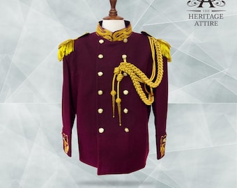 Maroon British Military Uniform | British Army officer's Tunic Jacket