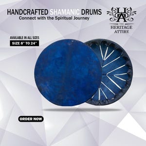 Shamanic Drum Made of Solid Wood With Colored Goat Skin With Bag And Beater|Handcrafted Ceremonial Power|Sacred Sound for Ceremony & Healing
