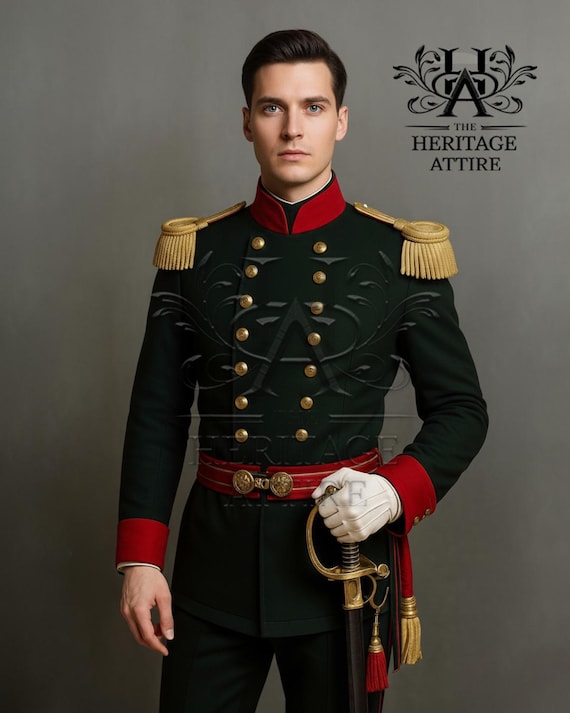 Black Military Uniform | Army officer's Tunic Jacket With Epaulettes