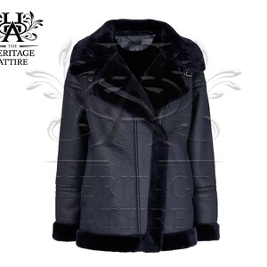Women&#39;s Handmade Faux Fur Leather Jacket | Women&#39;s Shearling Genuine Leather Coat Jacket | Winter Leather Jacket
