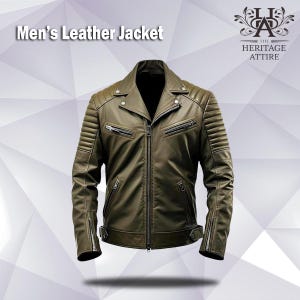 Men&#39;s Handmade Genuine Leather Jacket | Motorcycle Biker Leather Jacket| Leather Winter Jacket | Brando Motorcycle Biker Leather Jacket