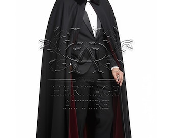 Men's Opera Cape | Victorian Inverness Cape | Dracula Vampire Cloak | Gothic Cloak | Formal Evening Cape