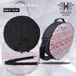 Bolsa de Sublimação Artesanal para Tambor Shamanic | Estojo para Tambor Shaman Drum Native Frame