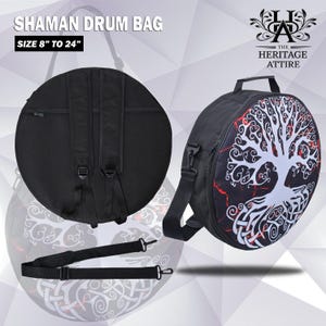 Handcrafted Sublimation Bag for Shamanic Drum | Shaman Drum Native Frame Drum Case