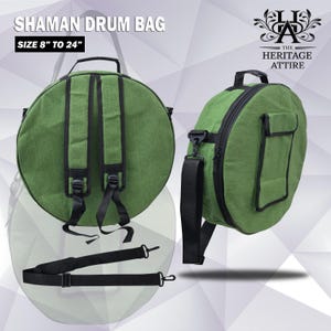 Bolsa de lona artesanal para tambor xamânico | Estojo para tambor Shaman Drum Native Frame