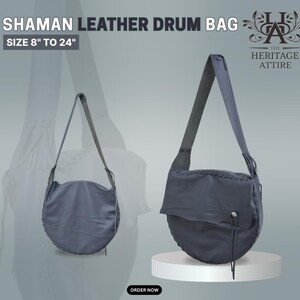 Luxurious Handcrafted Leather Bag for Shamanic Drum | Shaman Drum Native Frame Drum Case