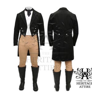 Men&#39;s Custom Made REGENCY TAILCOAT |Victorian Vintage Tailcoat |British Regency Fashion Jacket-Vest and Breeches |19th Century Historical