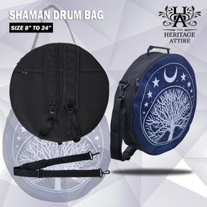 Bolsa de Sublimação Artesanal para Tambor Shamanic | Estojo para Tambor Shaman Drum Native Frame