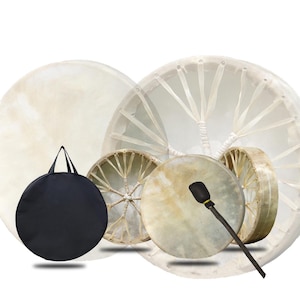 Traditional Rawhide Shamanic Drum With Bag and Beater – Handcrafted Ceremonial Power | Sacred Sound for Ceremony & Healing