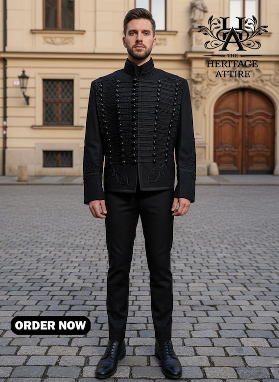 Buy Napoleon Hussars Jacket Army Vintage Military Uniform Tunic
