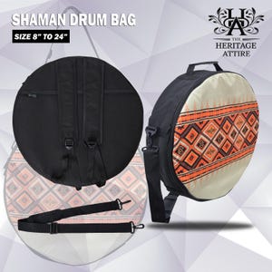 Bolsa de Sublimação Artesanal para Tambor Shamanic | Estojo para Tambor Shaman Drum Native Frame