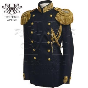 Schwarze britische Militäruniform | Tunika-Jacke für offiziere der britischen Armee