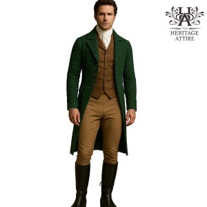 Men&#39;s Custom Made REGENCY TAILCOAT | Victorian Vintage Tailcoat | 19th Century Historical Tailcoat