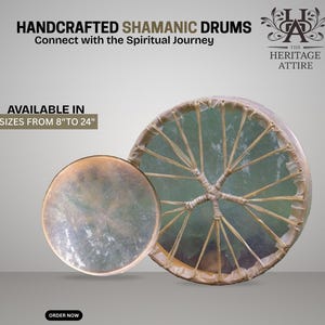 Traditional Rawhide Shamanic Drum With Bag and Beater – Handcrafted Ceremonial Power | Sacred Sound for Ceremony & Healing