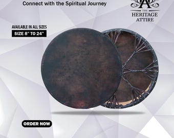 Handcrafted Shamanic Drum – Calf Skin, Solid Wood with Beater & Bag