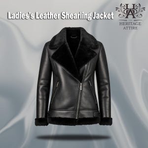 Women&#39;s Handmade Ginger Flying Bomber Aviator Leather Jacket | Women&#39;s Shearling Genuine Leather Jacket | Winter Leather Jacket