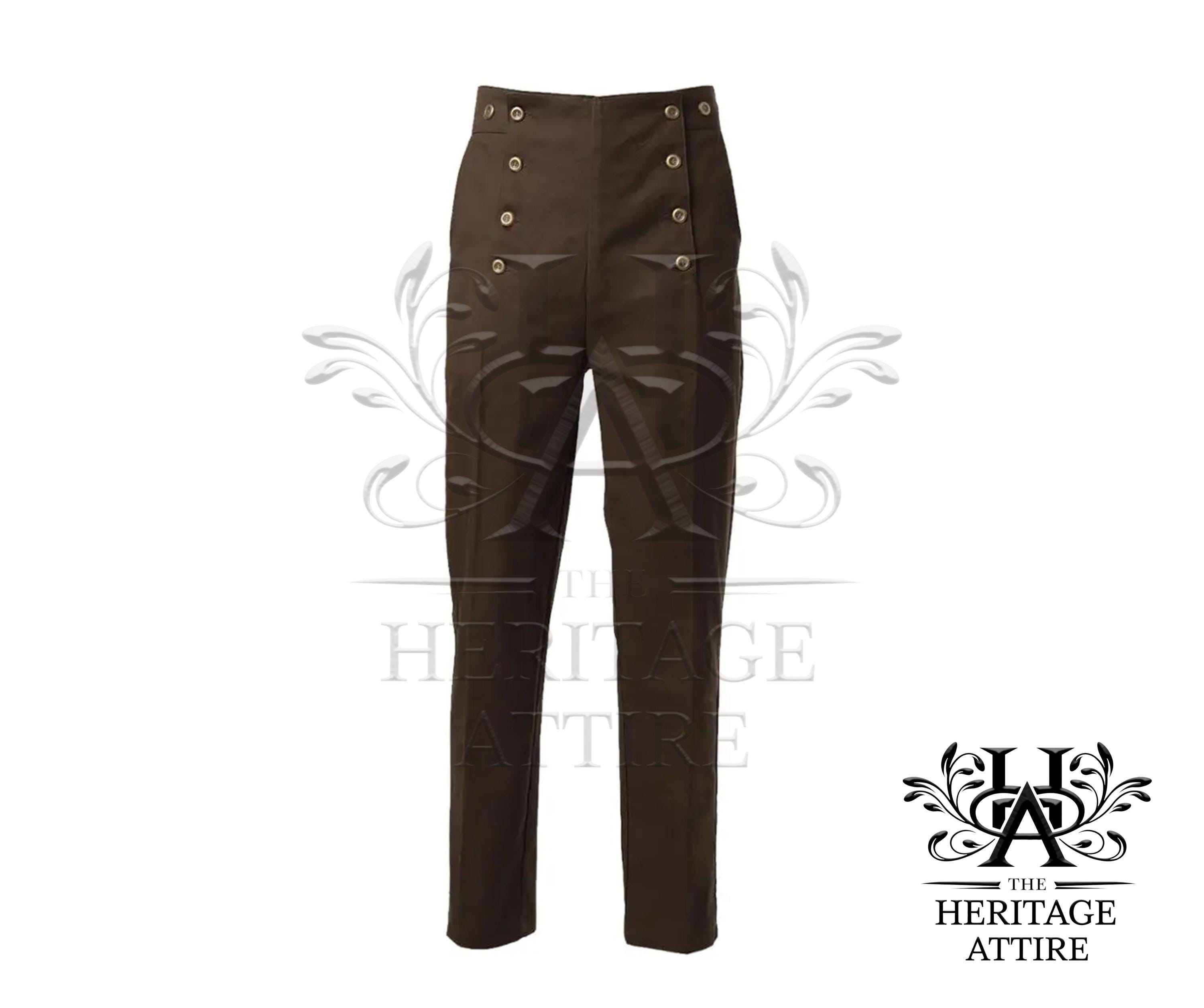 Pantalon Vintage Homme/femme XS – Années 1950 – Chasse/équitation – Brun